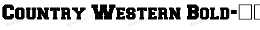 Country Western Bold字体转换